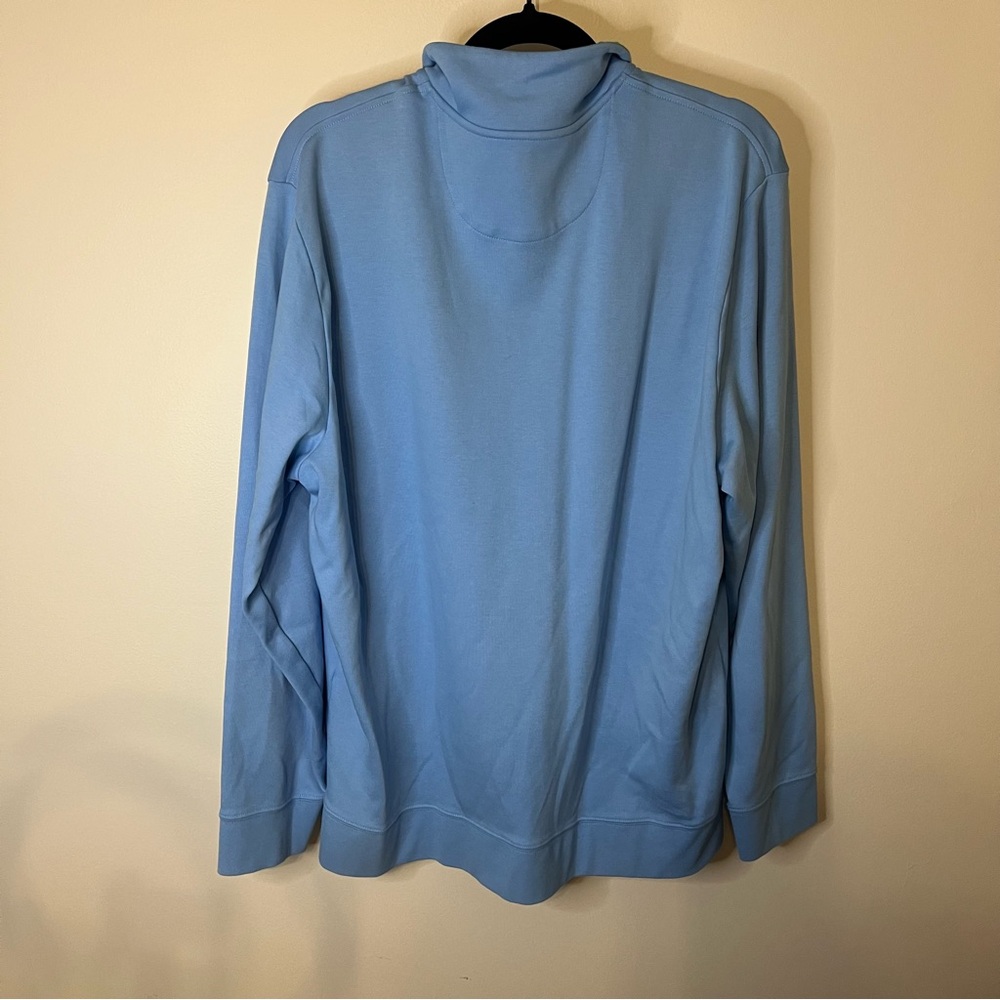 Vineyard Vines Blue 1/4 Zip Pullover Sweatshirt Men’s XL Pima Cotton Whale Logo - Picture 2 of 4